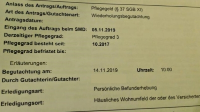 Pflegegrad bei ME/CFS