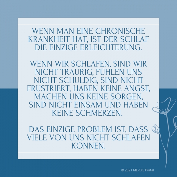 Wenn die Nacht zum Albtraum wird – Schlaf mit #severeME